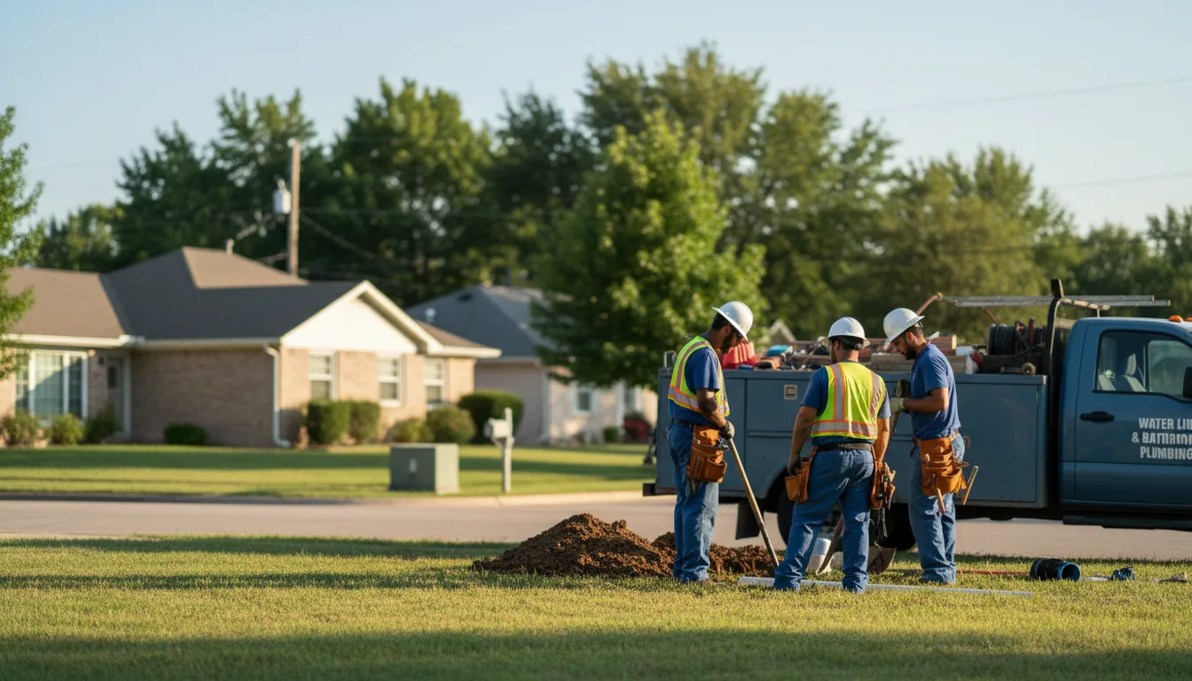 Residential water line and bathroom plumbing service in Slickville, PA